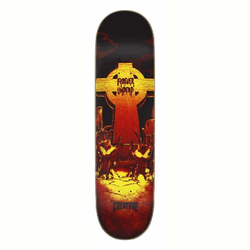 Skateboard Deck with Custom Design-Creature Skateboard Deck Forever Undead MD Red 8.125"