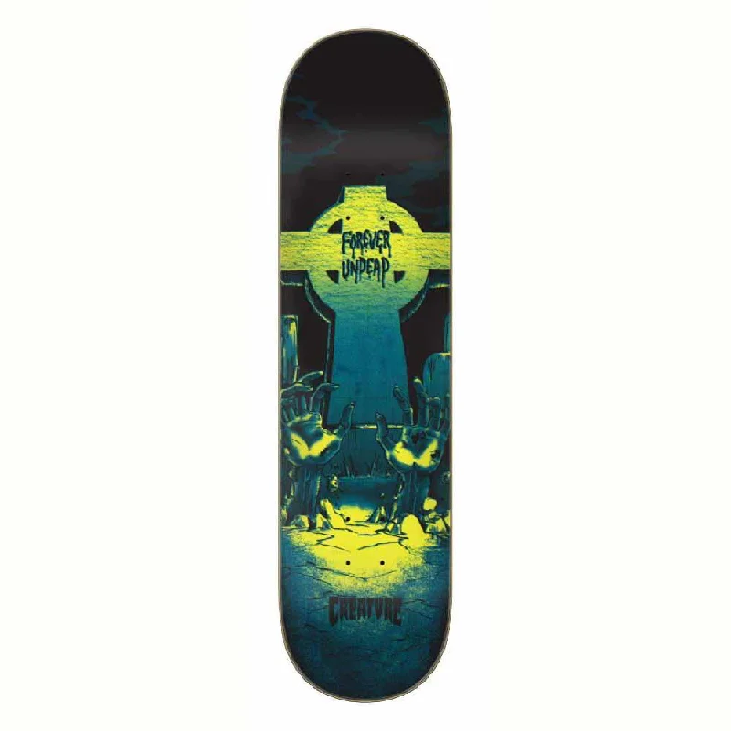 Skateboard Deck for Stability-Creature Skateboard Deck Forever Undead SM Blue 8"