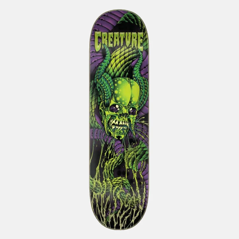 Skateboard Deck with Minimal Chipping-Creature Skateboards - 8.6" Chris Russell Serpent Skull Skateboard Deck