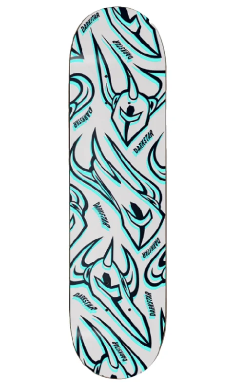 Skateboard Deck with Reinforced Nose & Tail-Darkstar Overprint Blue Deck 8.0in