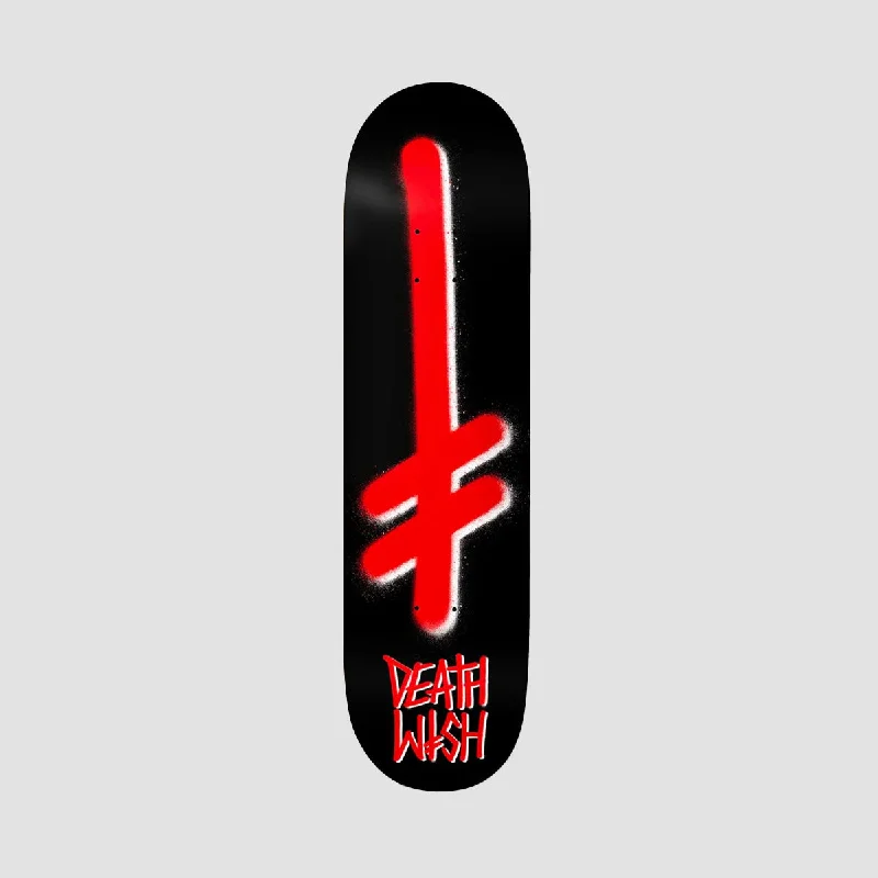 Beginner Skateboard Deck-Deathwish Gang Logo Skateboard Deck Black/Red - 8.25"