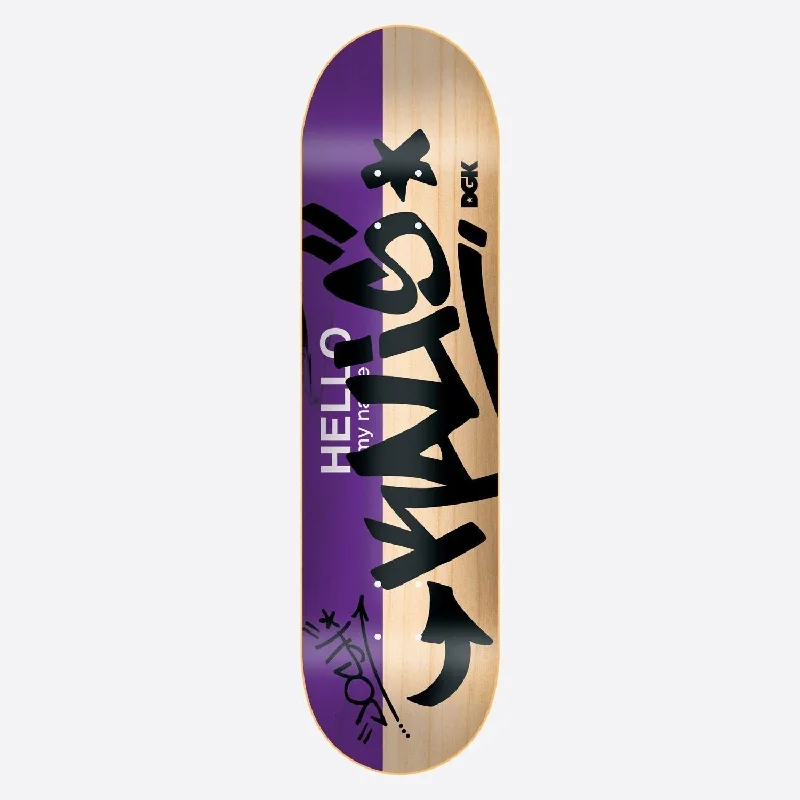 Skateboard Deck with Low Kick-DGK Hello My Name Is Josh Kalis Skateboard Deck - 8.06"