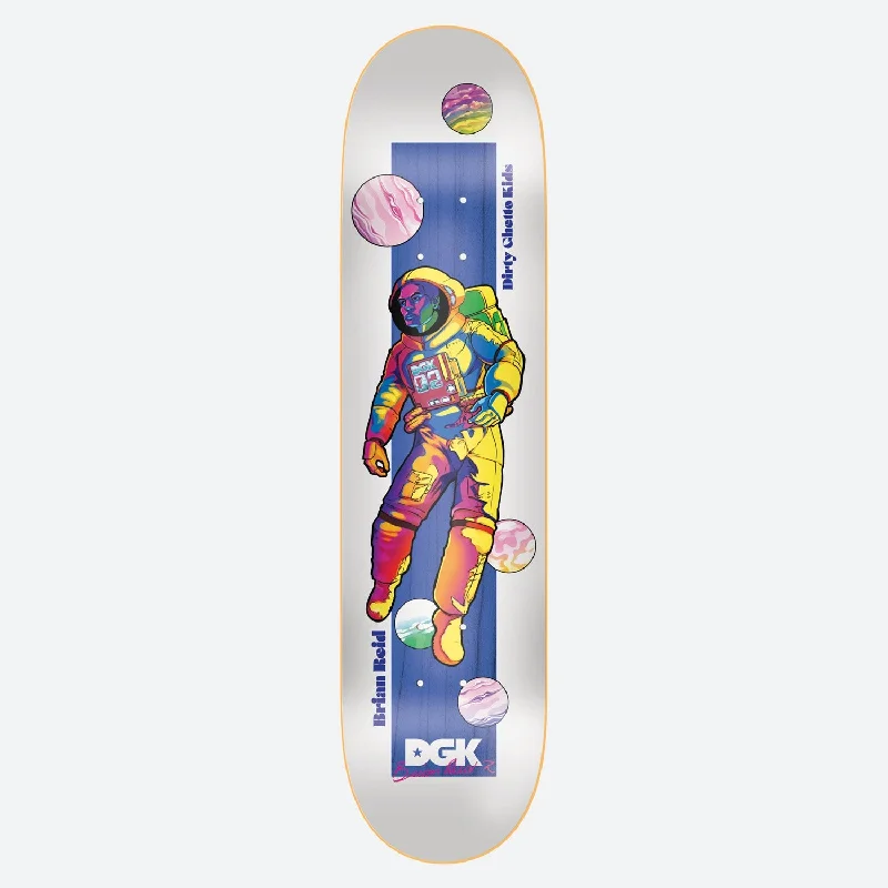 Skateboard Deck for Concrete Jungle Rides-DGK Intergalactic White Brian Reid Skateboard Deck 8.25"