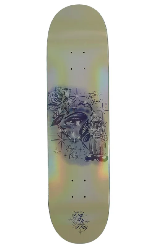 Beginner Skateboard Deck-DGK x Hans Carreon Love Skateboard Deck - Pearlescent White - 8.06"