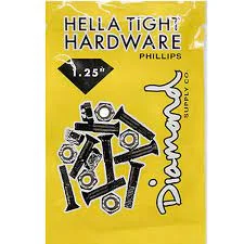 High-End Skateboard Hardware-Diamond Hardware - Hella Tight 1.25" Gold Phillips