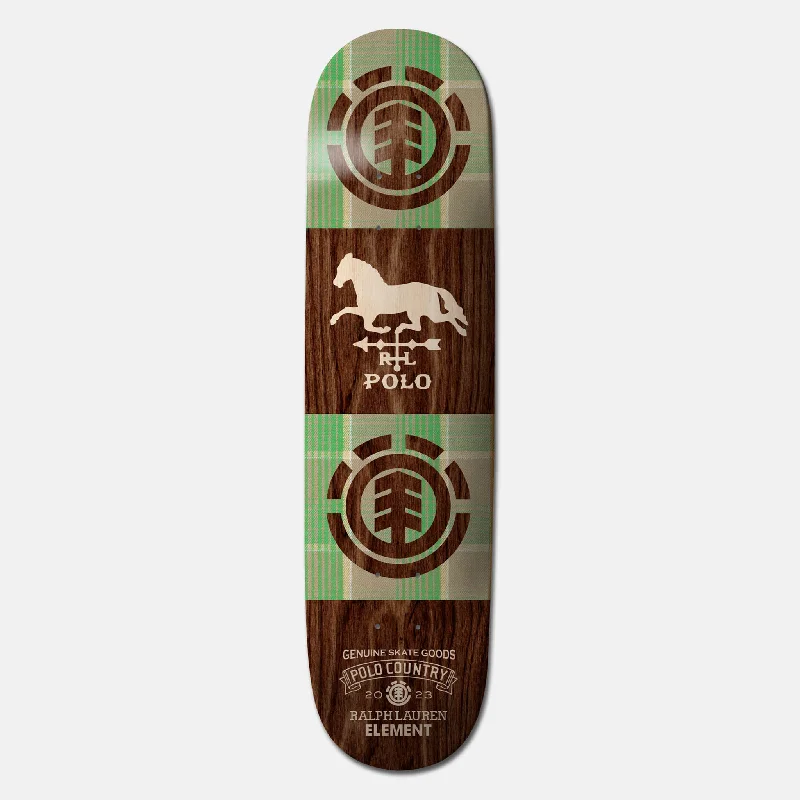 Skateboard Deck with Adjustable Wheelbase-Element Skateboarding - 8.25" Polo Ralph Lauren Quadrant Skateboard Deck