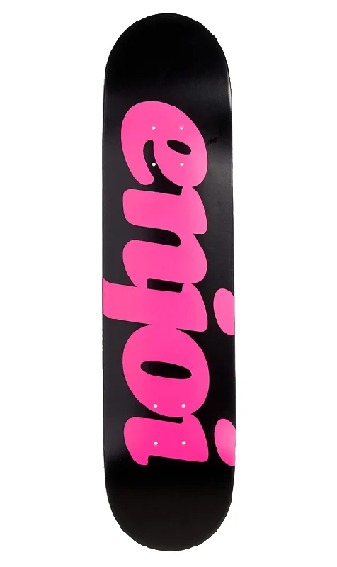 Skateboard Deck with Shockproof Construction-Enjoi Flocked HYB Black Deck Black 7.75in