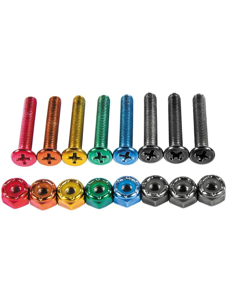 Skateboard Hardware With Nylon Lock Nuts-ENJOI - LITTLE BUDDIES ANODIZED BOLTS 7/8"