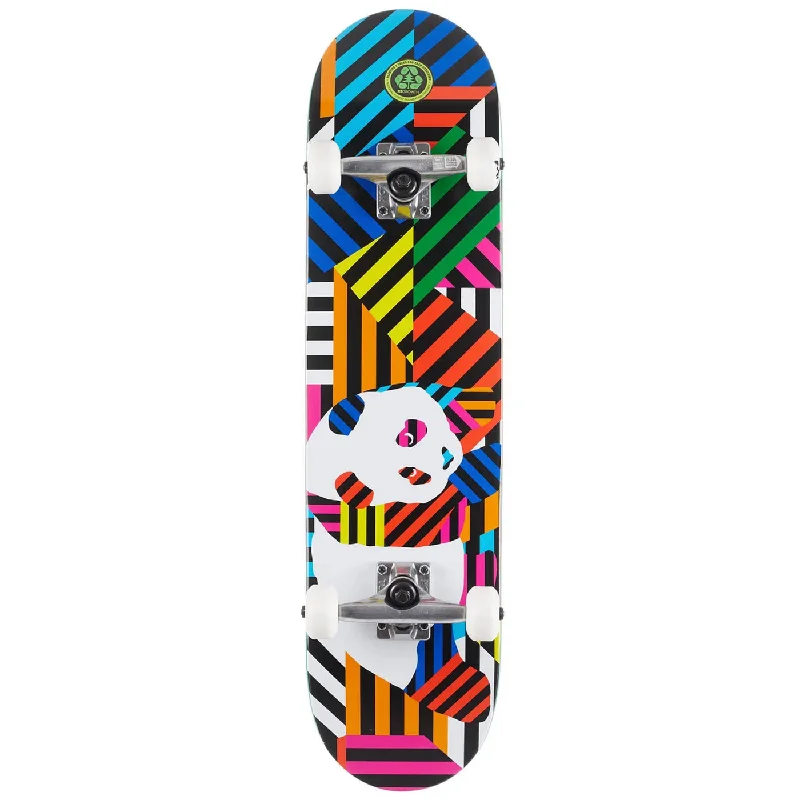 Skateboard with Shock Absorption-Enjoi Panda Stripes Resin Complete Skateboard - 7.75"