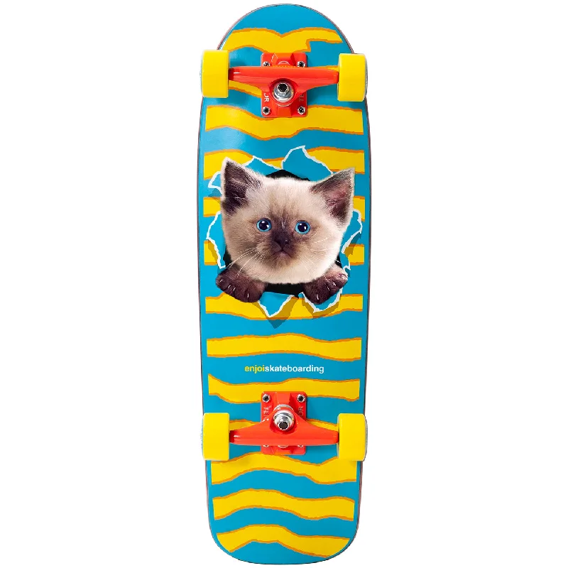 Skateboard with Reinforced Construction-Enjoi Youth Kitten Ripper Complete Skateboard - 8.25"