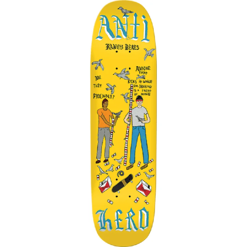 Skateboard Deck with Deep Concave-Antihero Beres Pigeon Vision Skateboard Deck -8.63x32.04 DECK ONLY