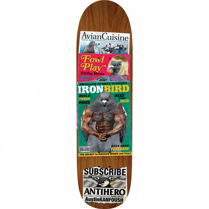 Skateboard Deck for Tricks-Antihero Kanfoush Pigeon Vision Skateboard Deck -8.55 DECK ONLY