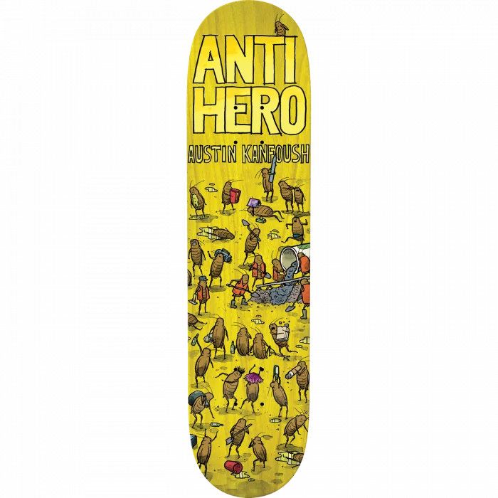 Skateboard Deck with Custom Design-Antihero Kanfoush Roached Out Skateboard Deck -8.06 DECK ONLY