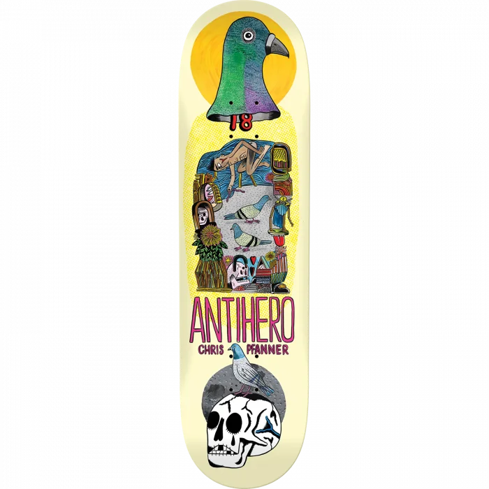 Skateboard Deck for High-Impact Jumps-Antihero Pfanner Pigeon Vision Skateboard Deck -8.12 DECK ONLY