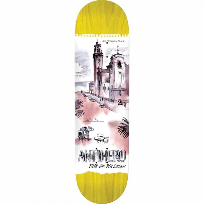 Skateboard Deck with Perfect Weight Distribution-Antihero Van Der Linden Cityscapes Skateboard Deck -8.06 DECK ONLY