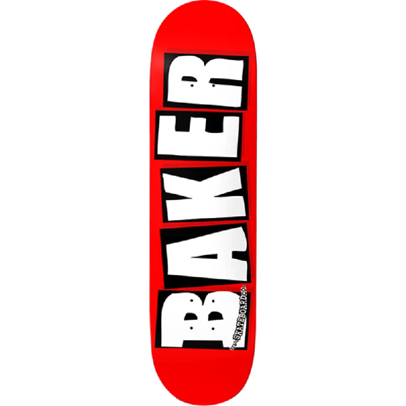 Skateboard Deck with Eco-Friendly Materials-Baker Brand Logo Skateboard Deck -8.6 Red/White DECK ONLY