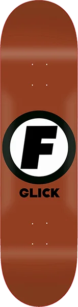 Skateboard Deck with Shockproof Construction-Foundation Glick Classic F Rust Skateboard Deck -8.0 DECK ONLY