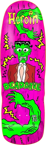 Skateboard Deck for Edge Control-Heroin Dead Dave Dead Toon Skateboard Deck -10.1x32 DECK ONLY