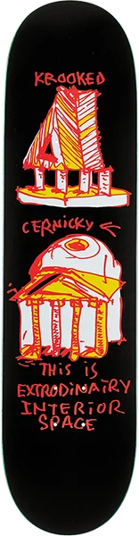 Skateboard Deck for Trick Practice-Krooked Cernicky Socrates Skateboard Deck -8.06 DECK ONLY