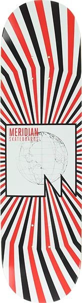 Skateboard Deck with Classic Skater Vibe-Meridian World Broadcast Skateboard Deck -8.25 DECK ONLY