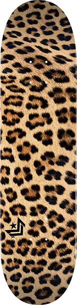 Skateboard Deck with Reinforced Edges-Mini Logo Deck 255/K-20 -7.5 Leopard Fur DECK ONLY