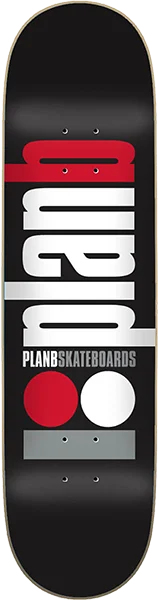 Skateboard Deck for Tight Turns-Plan B Classic Skateboard Deck -8.0 DECK ONLY