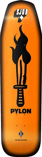 Skateboard Deck with Water-Resistant Finish-Pylon Butterknife Skateboard Deck -9x33 DECK ONLY