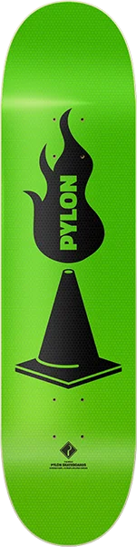 Skateboard Deck with Handcrafted Quality-Pylon The Sickle Skateboard Deck -8.5 Green DECK ONLY