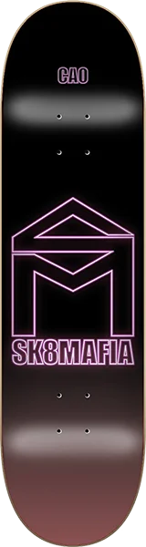 Skateboard Deck with Bold Colors-Sk8mafia Cao House Logo Neon Skateboard Deck -8.0 DECK ONLY