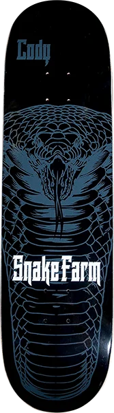 Skateboard Deck with Deep Concave-Snake Farm Mcentire Snake Moan Skateboard Deck -8.0 Black DECK ONLY