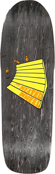 Skateboard Deck with Strong Grip Tape-Thw Slam Time Skateboard Deck -9.6x31.5 Black/Yellow DECK ONLY