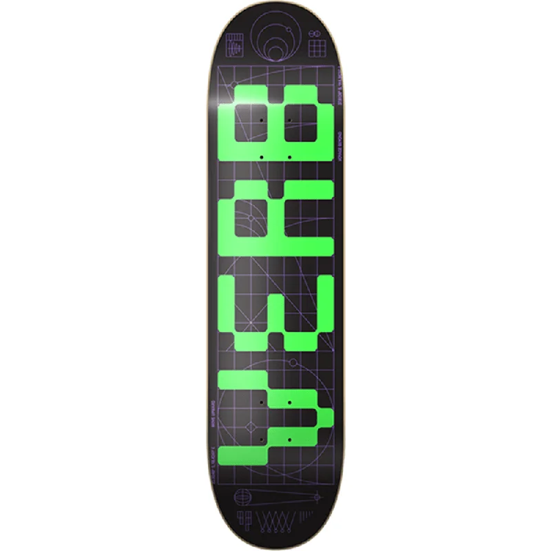 Skateboard Deck for Extreme Sports-Verb Invader Skateboard Deck -7.75 Black/Green DECK ONLY