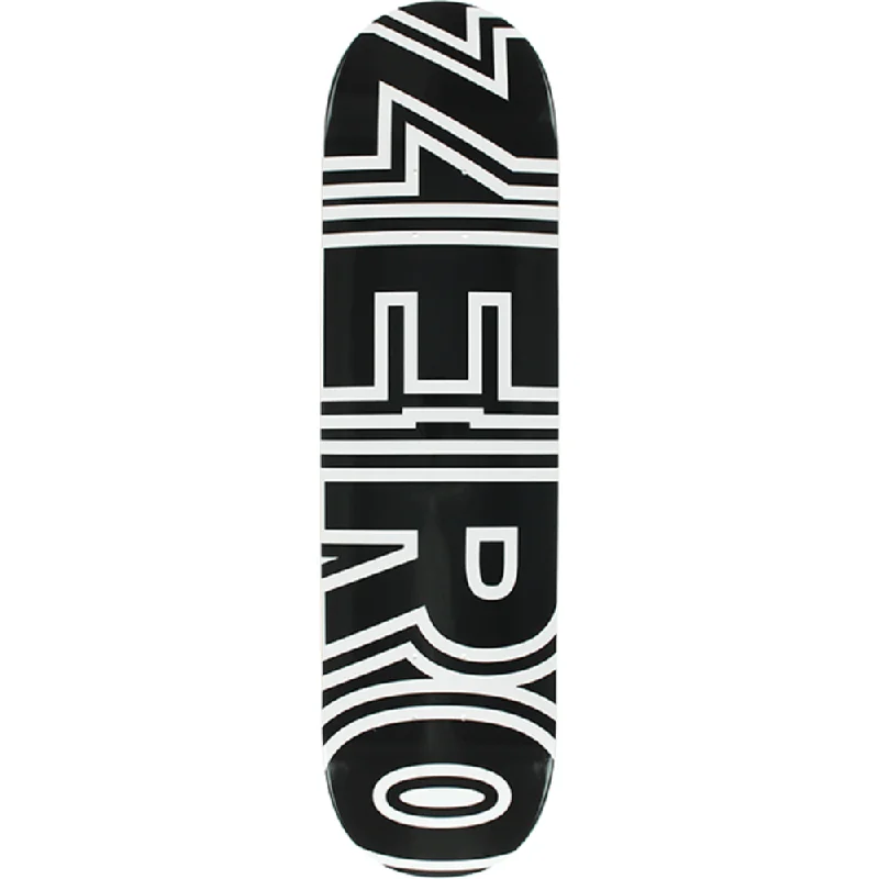 Skateboard Deck for Nature Trails-Zero Bold Skateboard Deck -8.25 Black/White DECK ONLY