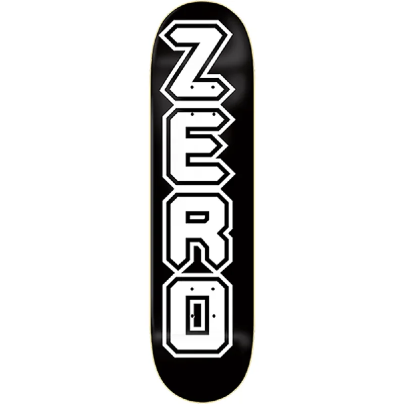 Skateboard Deck with Glossy Finish-Zero Metal 98 Skateboard Deck -8.25 Black/White DECK ONLY