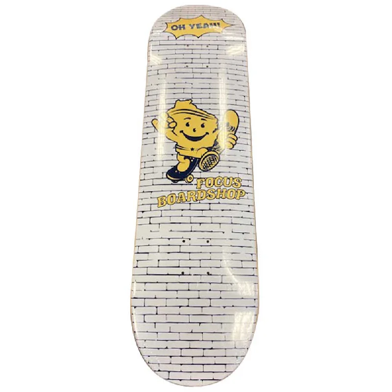 Focus Boardshop Wiscool Skateboard Deck White/Yellow