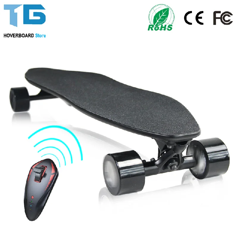 Skateboard for Pavement-Four Wheels Double Hub Motor Electric Skateboard Wireless Remote Control 30KMH Dual Hub Motor Electric Longboard Patin Electrico