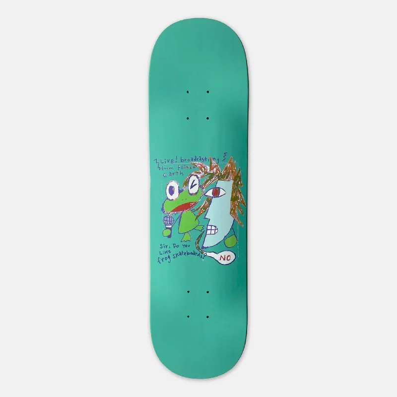 Skateboard Deck with Graphics-Frog Skateboards - 8.125" Do You Like Frog? Skateboard Deck