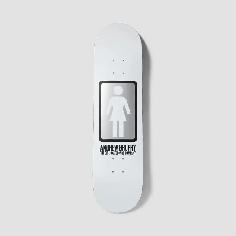 Skateboard Deck for Long-Lasting Performance-Girl OG Brophy WR48 Skateboard Deck Black/White - 8.6"