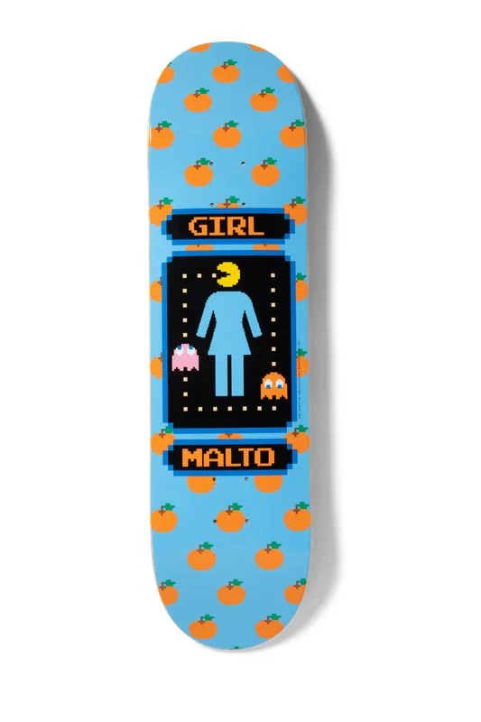 Skateboard Deck with Strong Grip Tape-Girl Skateboard Pac-Man Sean Malto Skateboard Deck - 8.25"