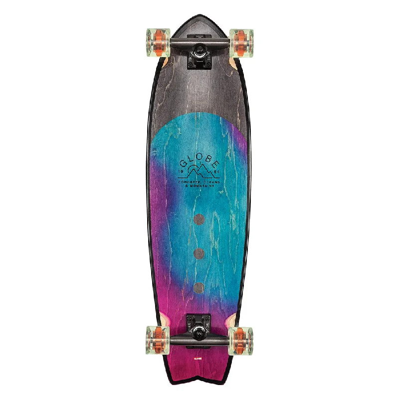 Skateboard with Hard Wheels-Globe Chromantic - Washed Aqua 33"