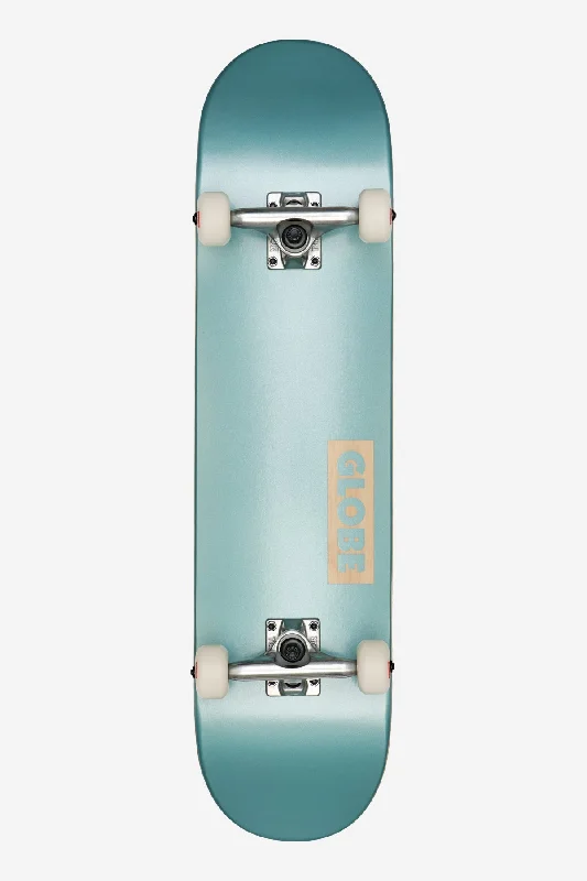 Skateboard with Unique Shape-Globe Goodstock 7.75" Complete Skateboard - Topaz