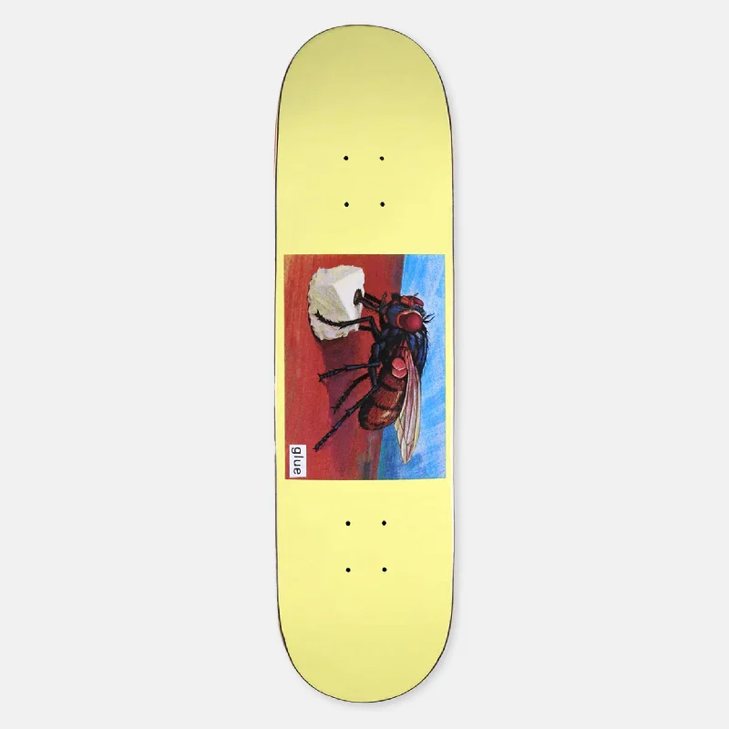 Skateboard Deck with Classic Skater Vibe-Glue Skateboards - 8.25" Sugar 1 Skateboard Deck - Yellow