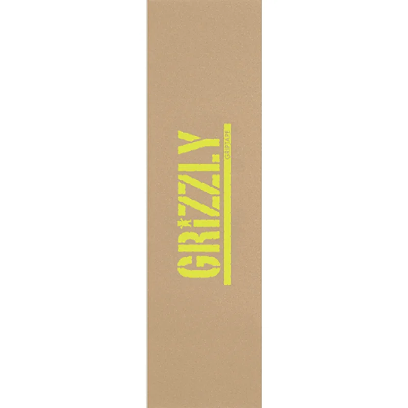 Skateboard Grip Tape with Glossy Finish-Grizzly Grip Stamp Griptape - Sand