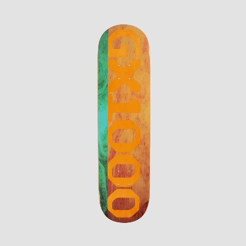 Skateboard Deck with Classic Skater Vibe-GX1000 Split Veneer Skateboard Deck Teal/Yellow/Various Stains - 8.25"