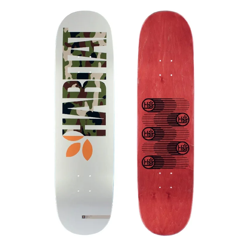 Skateboard Deck for Extreme Sports-Habitat Apex Camo (Twin Tail) Skateboard Deck - 8.375"