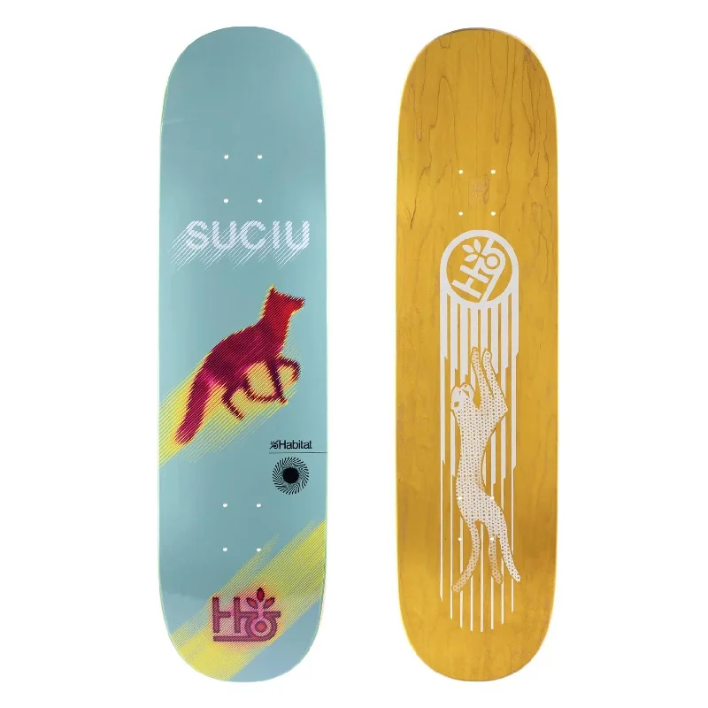 Skateboard Deck with Pro-Level Specs-Habitat Mark Suciu Speed Test (Twin Tail) Skateboard Deck - 8.375"