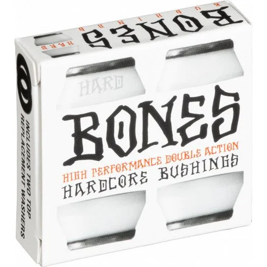 Skateboard Hardware With Extra Thread Grip-Bones Hardcore Bushings (Hard)