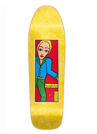 Skateboard Deck with Expert-Level Design-Heritage Nd Templeton Man VPly Ht Deck Yellow Skateboard Deck - 9.625"