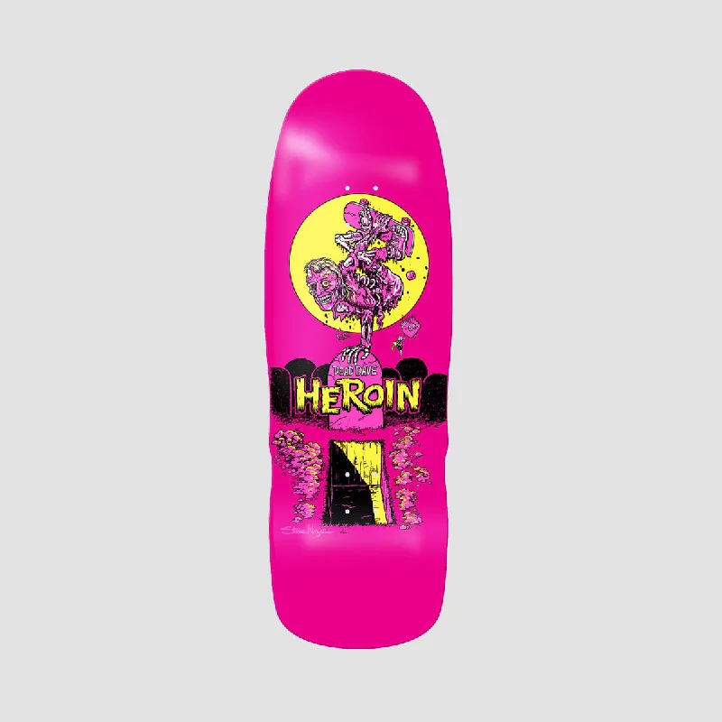 Skateboard Deck for Tech Deck Style-Heroin Dead Dave Zombie Skateboard Deck Dipped Fluorescent Pink - 10.4"