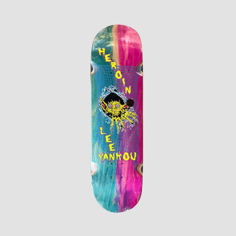 Skateboard Deck with Natural Wood Finish-Heroin Lee Yankou Imp Invader Razor Edge Skateboard Deck Various Stains - 8.25 Inches